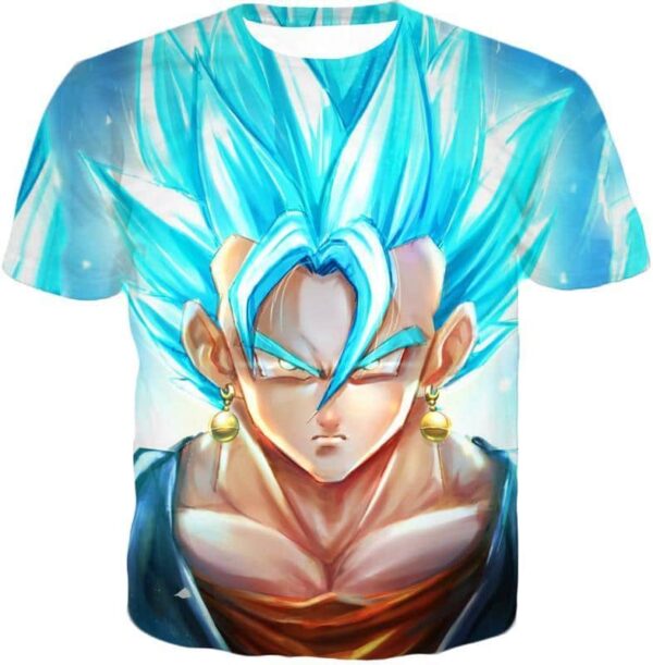 Dragon Ball Z Zip Up Hoodie - Vegito Super Saiyan God Super Saiyan Blue Hoodie - T-Shirt