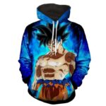 Gokua Ultra Instinct Blue Hoodie - Dragon Ball Z Blue God 3D Hoodie