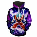 Purple Galaxy Gohan Hoodie - SSJ  Dragon Ball DBZ 3D Hoodie