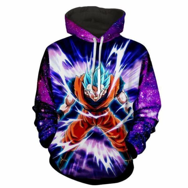 Purple Galaxy Gohan Hoodie - SSJ  Dragon Ball DBZ 3D Hoodie