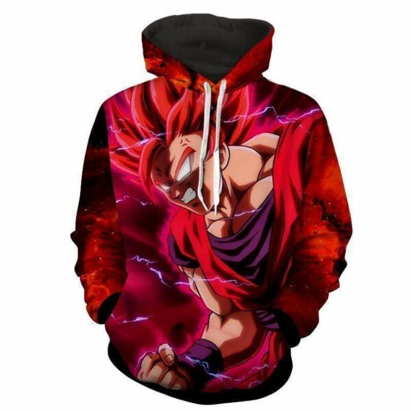 SSJ Goku Hoodie - SSJ Red Dragon Ball 3D Graphic Hoodie