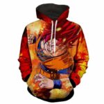 Super Saiyan God Goku Hoodie - SSJ God 3D Dragon Ball Z Red Hoodie