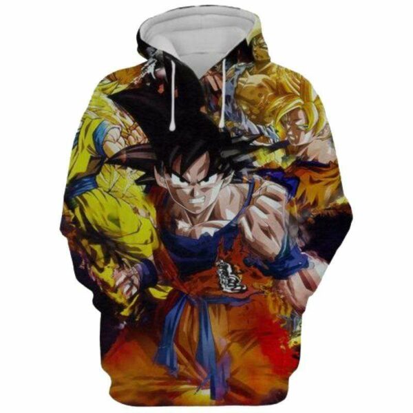 Super Saiyan Transformations Dragon Ball Z Hoodie - Dragon Ball Z Hoodies Unisex