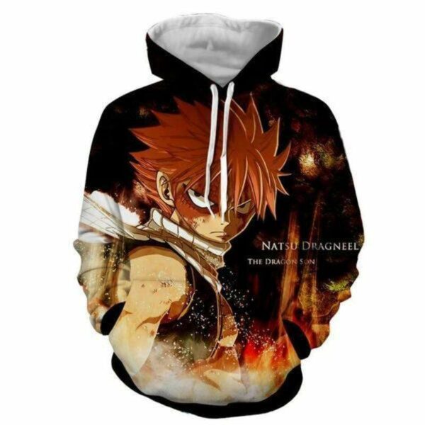 Fairy Tail Hoodie - Natsu Black Dragneel Hoodie