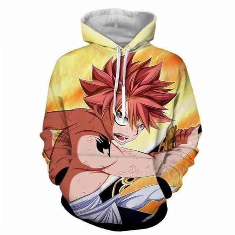 Fairy Tail Hoodie - Natsu Dragneel Blade 3D Graphic Hoodie