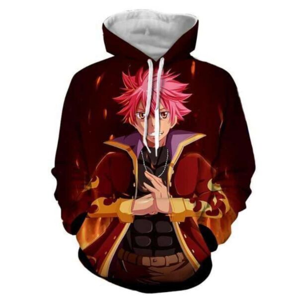 Fairy Tail Hoodie - Natsu Dragneel Karate Style Cool Anime Hoodie