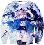 Fate Stay Night Beautidful Blonde Fighter Sakura Saber Hot Zip Up Hoodie - Sweatshirt