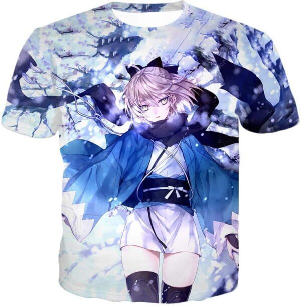 Fate Stay Night Beautidful Blonde Fighter Sakura Saber Hot Zip Up Hoodie - T-Shirt