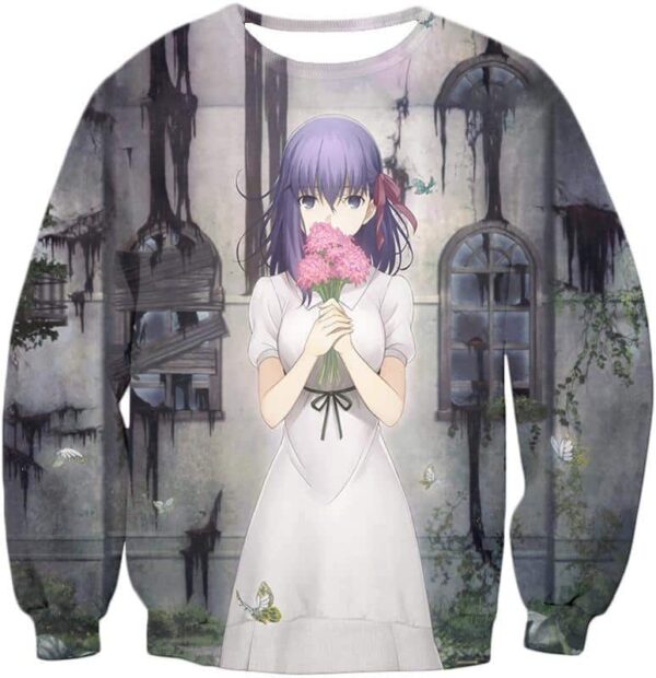 Fate Stay Night Beautiful Sakura Matou Fate Stay Night Zip Up Hoodie - Sweatshirt