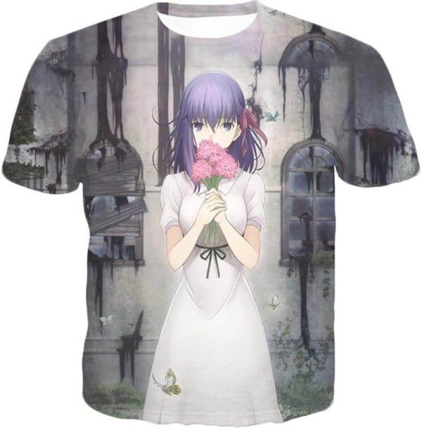 Fate Stay Night Beautiful Sakura Matou Fate Stay Night Zip Up Hoodie - T-Shirt