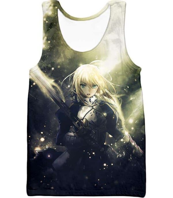 Fate Stay Night Best Fate Series Fighter Saber Arturia Pendragon Zip Up Hoodie - Tank Top