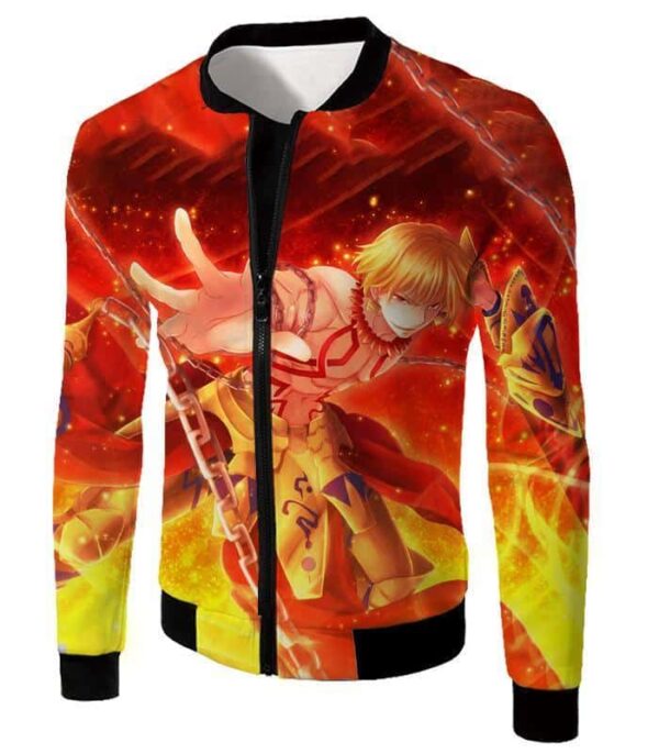 Fate Stay Night Cool Archer Class Heroic Spirit Gilgamesh Zip Up Hoodie - Jacket