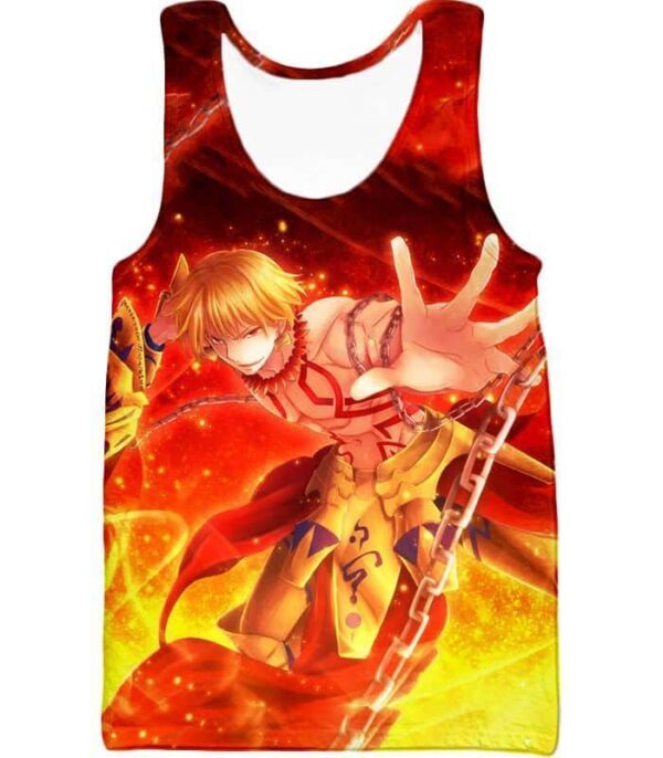 Fate Stay Night Cool Archer Class Heroic Spirit Gilgamesh Zip Up Hoodie - Tank Top