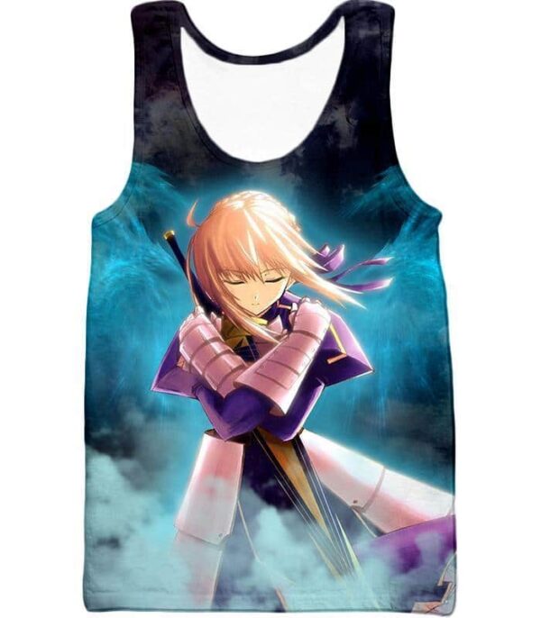 Fate Stay Night Cool King Arthur Saber Class Altria Hoodie - Tank Top