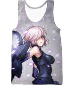Fate Stay Night Cute Shielder Mash Kyrielight White Action Hoodie - Tank Top