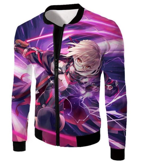 Fate Stay Night Fate Arturia Pendragon Cute Glasses Action Hoodie - Jacket
