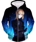 Fate Stay Night Fate Stay Night Saber Suit Altria Pendragon Hoodie - Zip Up Hoodie