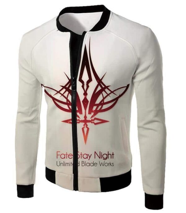 Fate Stay Night Fate Unlimited Blade Works White Promo Hoodie - Jacket