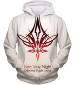 Fate Stay Night Fate Unlimited Blade Works White Promo Zip Up Hoodie - Hoodie