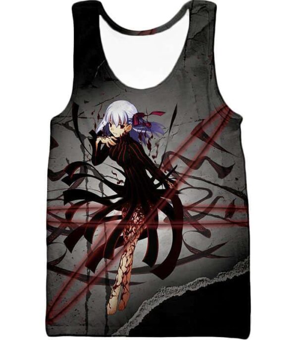 Fate Stay Night Fate Villain Dark Sakura Matou Action Zip Up Hoodie - Tank Top