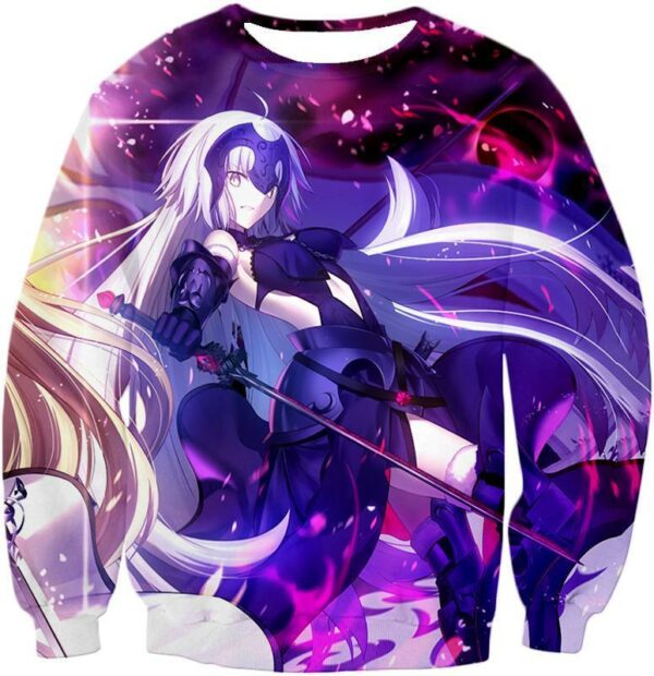 Fate Stay Night Jeanne Alter Grand Order Avenger Action Zip Up Hoodie - Sweatshirt
