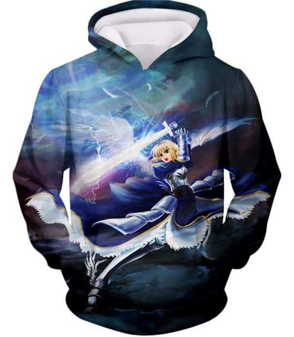 Fate Stay Night King Arthur Noble Phantasm Action Hoodie - Hoodie