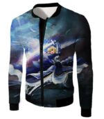 Fate Stay Night King Arthur Noble Phantasm Action Zip Up Hoodie - Jacket