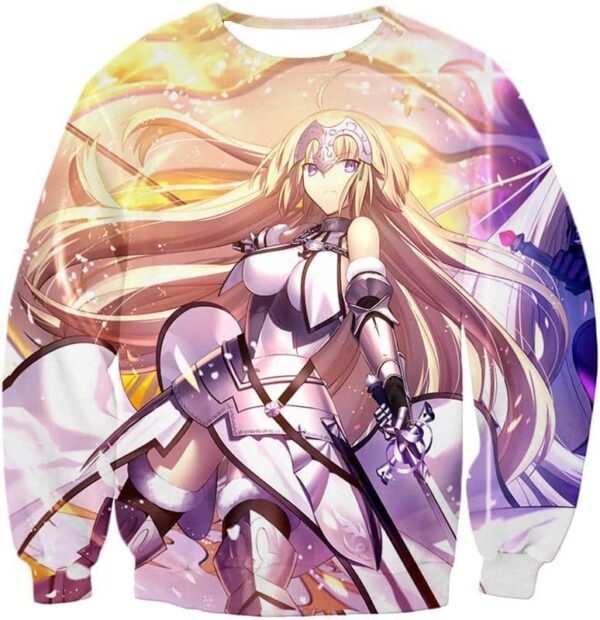 Fate Stay Night Legendary Jeanne DArc Bold Action Hoodie - Sweatshirt