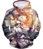 Fate Stay Night Powerful Ruler Class Fighter Jeanne DArc Zip Up Hoodie - Hoodie