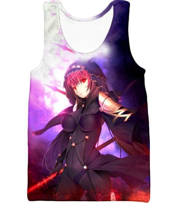 Fate Stay Night Rider Class Grand Order Scathach Cool Zip Up Hoodie - Tank Top