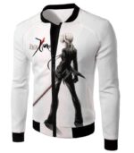 Fate Stay Night Saber Tuxedo Fate Zero Promo White Zip Up Hoodie - Jacket