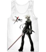 Fate Stay Night Saber Tuxedo Fate Zero Promo White Zip Up Hoodie - Tank Top