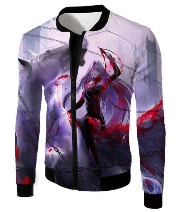 Fate Stay Night Super Cool Medusa Rider Servant Action Zip Up Hoodie - Jacket