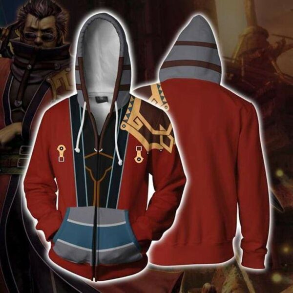 Final Fantasy X Hoodies - Auron Zip Up Hoodie Jacket