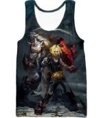 Fullmetal Alchemist Anime Art Alchemy Brothers Edward X Alphonse Black Hoodie - Tank Top