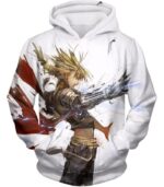 Fullmetal Alchemist Art Edward Elrich Action Pose Cool White Hoodie - Hoodie