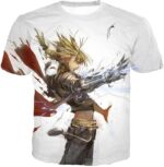 Fullmetal Alchemist Art Edward Elrich Action Pose Cool White Hoodie - T-Shirt