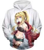 Fullmetal Alchemist Blonde Haired Anime Girl Winry Rockbell The Automation Geek Cool White Zip Up Hoodie - Hoodie