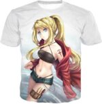 Fullmetal Alchemist Blonde Haired Anime Girl Winry Rockbell The Automation Geek Cool White Zip Up Hoodie - T-Shirt