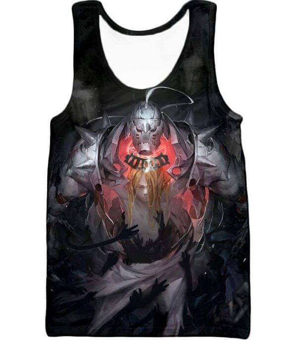 Fullmetal Alchemist Brothers Together As One Edward X Alphonse Best Anime Poster Hoodie - Tank Top
