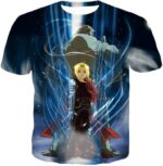 Fullmetal Alchemist Brothers Together Edward X Alphonse Ultimate Anime Action Hoodie - T-Shirt