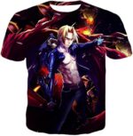 Fullmetal Alchemist Cool Edward Elrich Fan Art Anime Poster Hoodie - T-Shirt