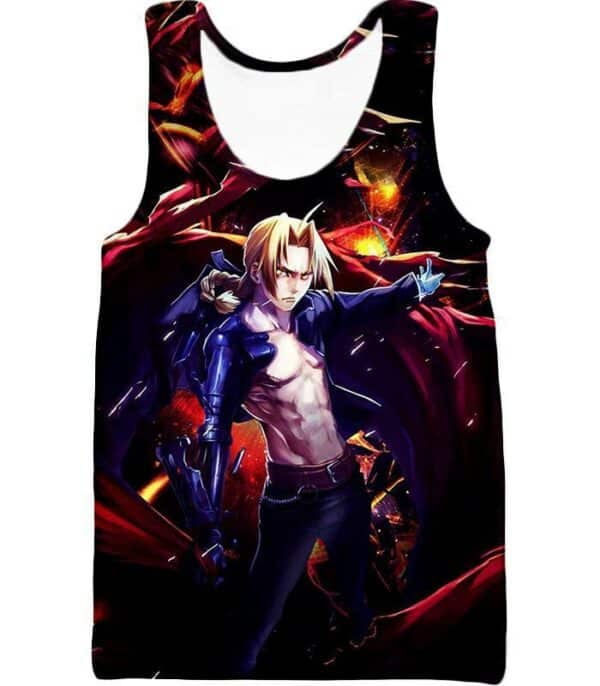 Fullmetal Alchemist Cool Edward Elrich Fan Art Anime Poster Hoodie - Tank Top