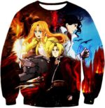 Fullmetal Alchemist Cool Fullmetal Alchemist Anime Promo Poster Zip Up Hoodie - Sweatshirt