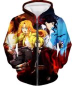 Fullmetal Alchemist Cool Fullmetal Alchemist Anime Promo Poster Zip Up Hoodie