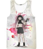 Fullmetal Alchemist Cool Long Haired Homunculi Envy Promo White Hoodie - Tank Top