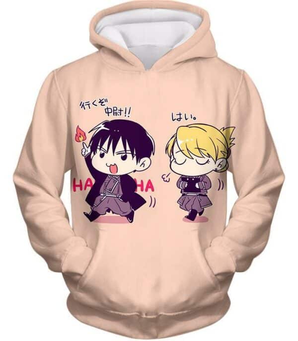 Fullmetal Alchemist Cute Fullmetal Alchemist Anime Illustrations Roy X Riza Promo Zip Up Hoodie - Hoodie