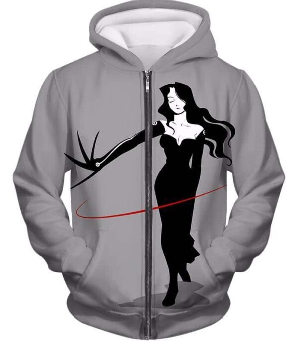 Fullmetal Alchemist Deadly Homunculi Lust Cool Fullmetal Alchemist Anime Grey Zip Up Hoodie - Zip Up Hoodie