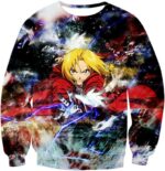 Fullmetal Alchemist Edward Elrich Alchemy Action Pose Cool Anime Hoodie - Sweatshirt