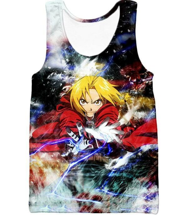 Fullmetal Alchemist Edward Elrich Alchemy Action Pose Cool Anime Hoodie - Tank Top